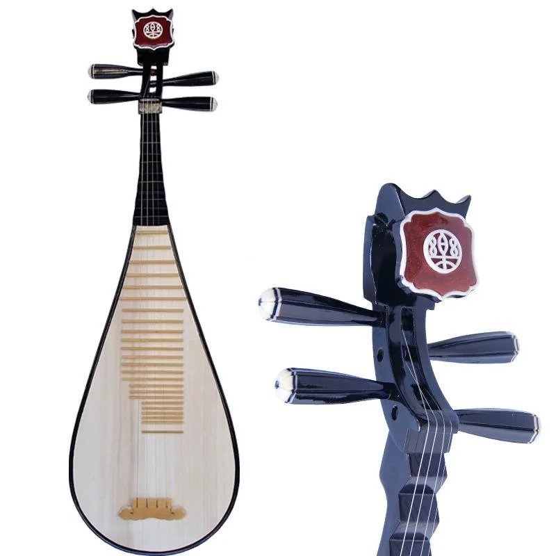 

4 Strings Chinese Lute New Brand National String Instrument Handmade Wood Pipa for Adults and Children with Bag