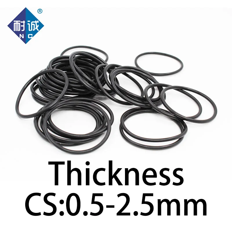 O-ring thickness 0.5/2.5mm CS NBR Nitrile sealing temperature resistant gasket rubber ring complete in specifications