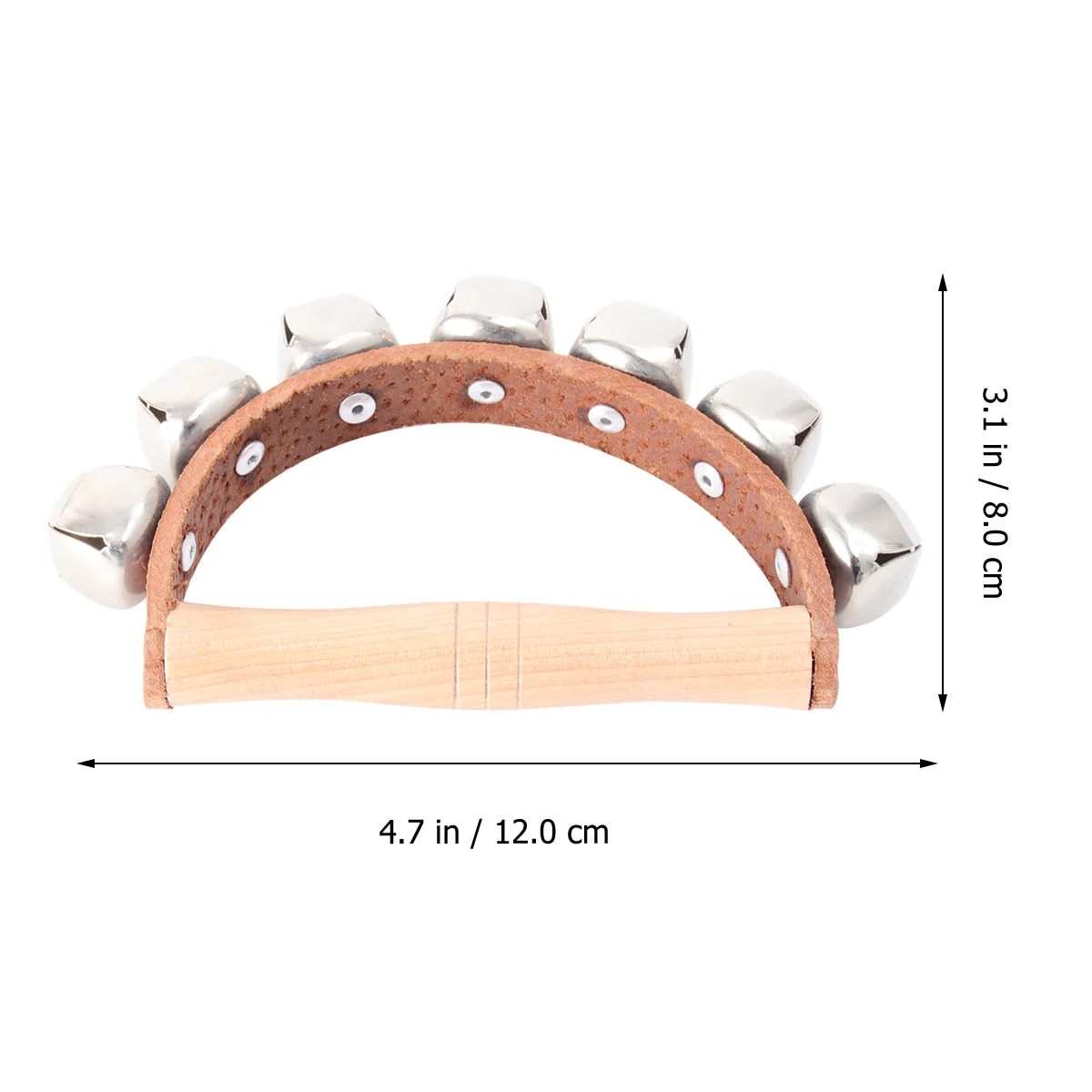 Houten Orff Halve Cirkel Slaginstrument Holding Bel Rammelaar G13-5b Muziekinstrumenten Kinderen Educatief Speelgoed Jingle Kind