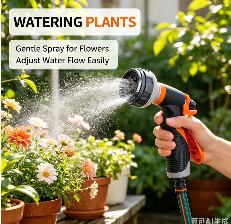 Home watering sprinkler head, water gun for irrigation, multifunctional fire fighting artifact, dedicated water pipe