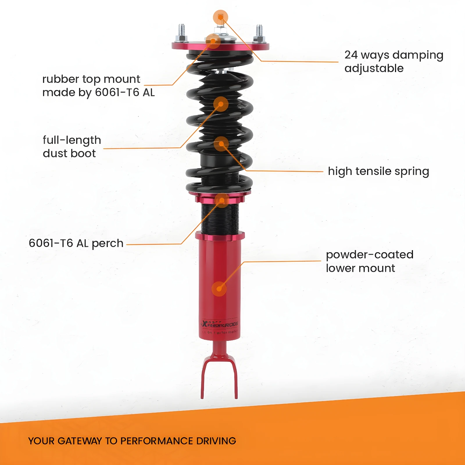 

MaXpeedingrods CoilOvers 24 Damper Suspension For Acura CL 97-99 Accord 90-97