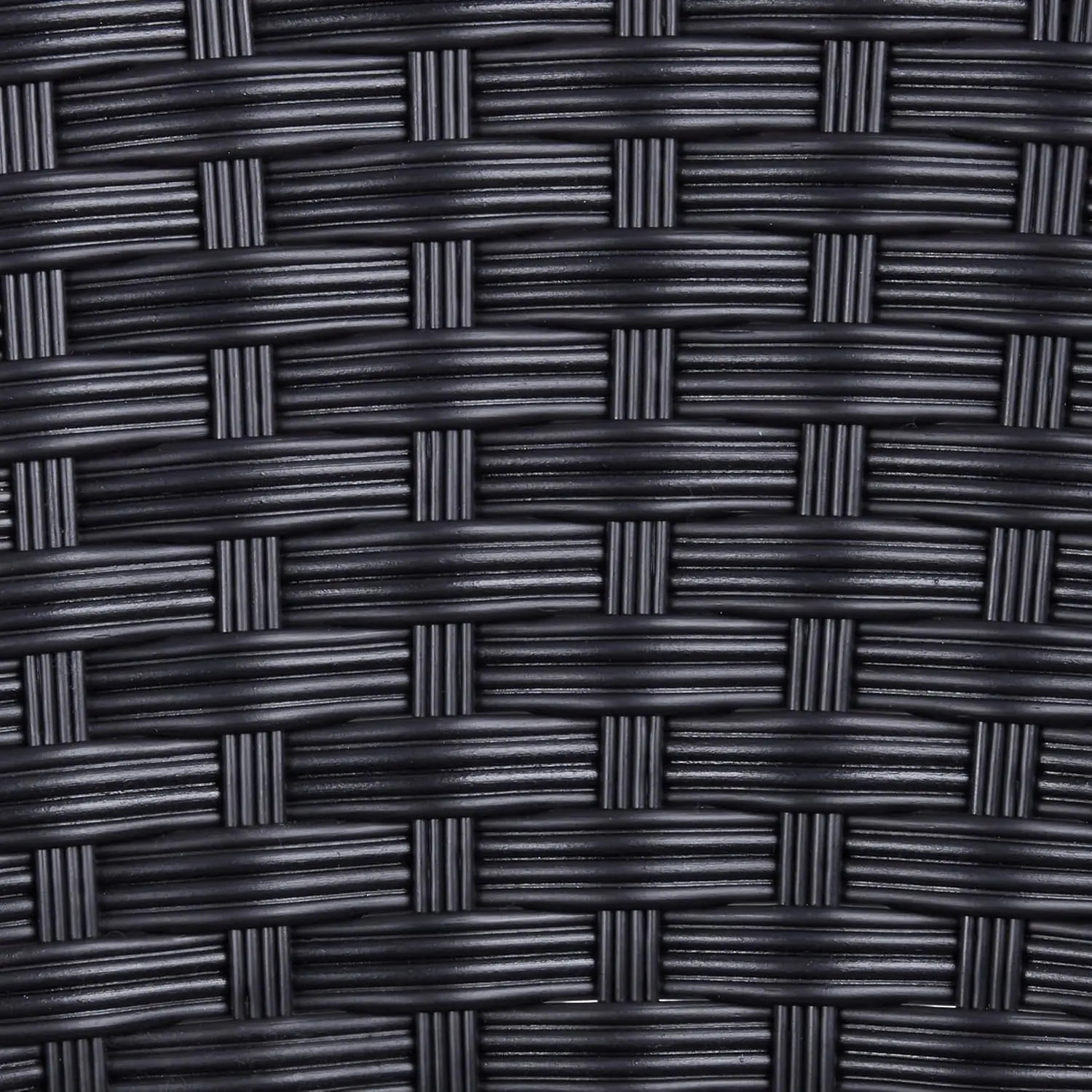 Set 2 kursi anyam Rocker, warna hitam