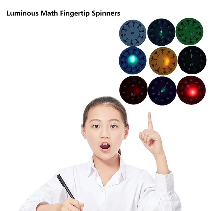 Luminous Digit Fingertip Spinners Math Puzzle Toys Games Math Operations Desktop Decompression Games