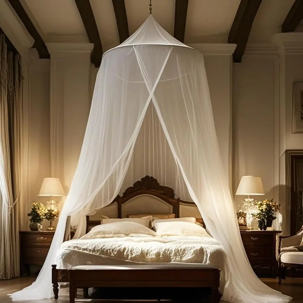 New Large Dome Bed Canopy Double Bed Canopy White Princess Canopy Bed Curtains Beautiful Bed Decor from Ceiling Dome Canopy