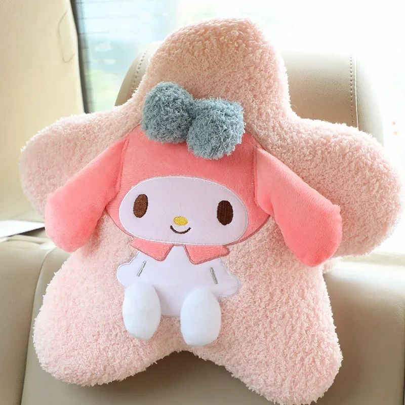 

Sanrio подушка для автомобильного сиденья, поясничная подушка, автомобильные аксессуары Four Seasons, подушка с рисунком My Melody Hello Kitty, автомобильные аксессуары, подарок