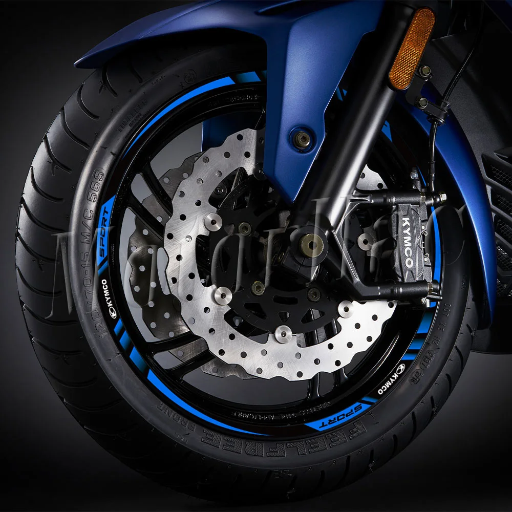Motorrad-Radaufkleber Felgen-Dekor Streifenband Zubehör für KYMCO AK550 XCITING 400i 500 Xtown300i Downtown 350i Superdink125 – Detail 3