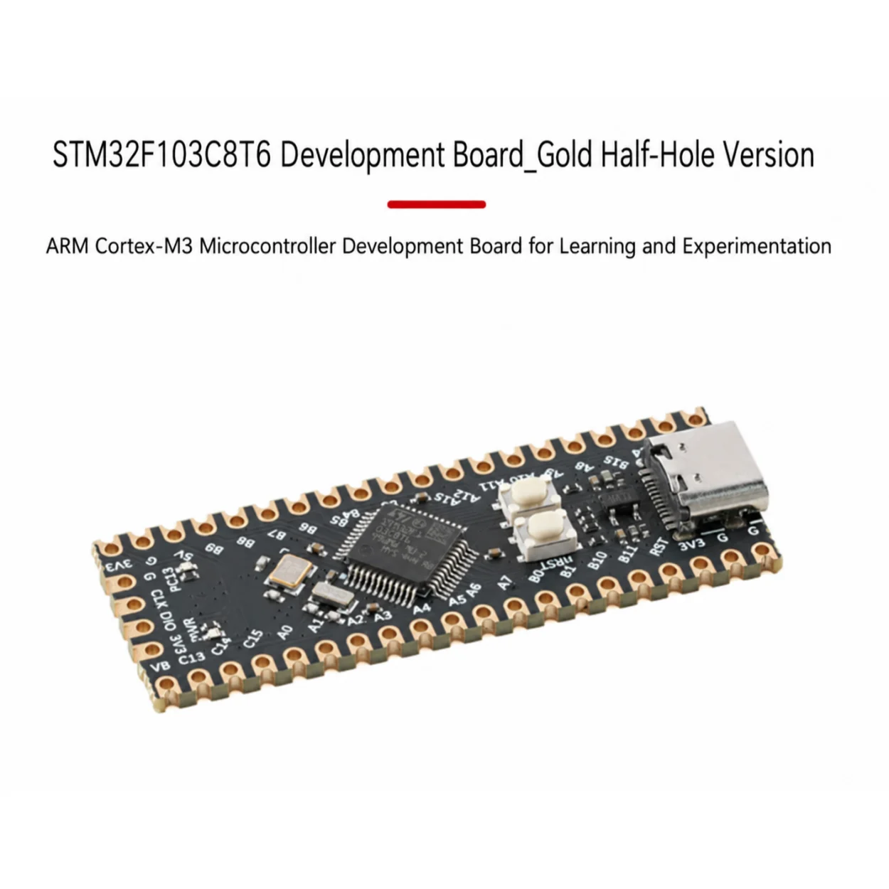 2pcs STM32F103C8T6 Microcontroller ARM Cortex-M3 Core Development Board Experimental Learning Board Module Gold-Plated