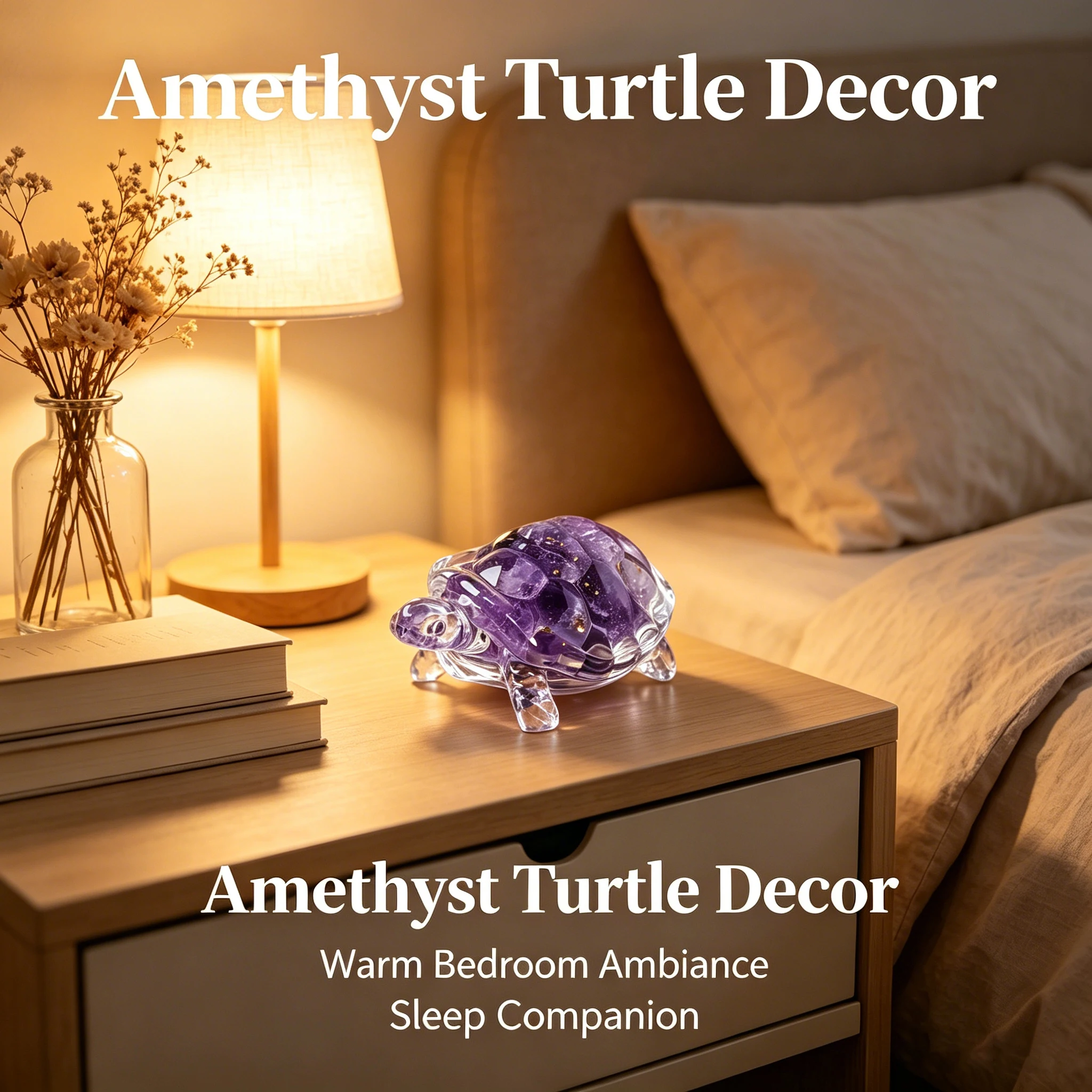 1pc Natural Crushed Crystal Resin Turtle Ornament, Crystal Craft Money Turtle, Wealth Attracting Desktop Decor Figurine