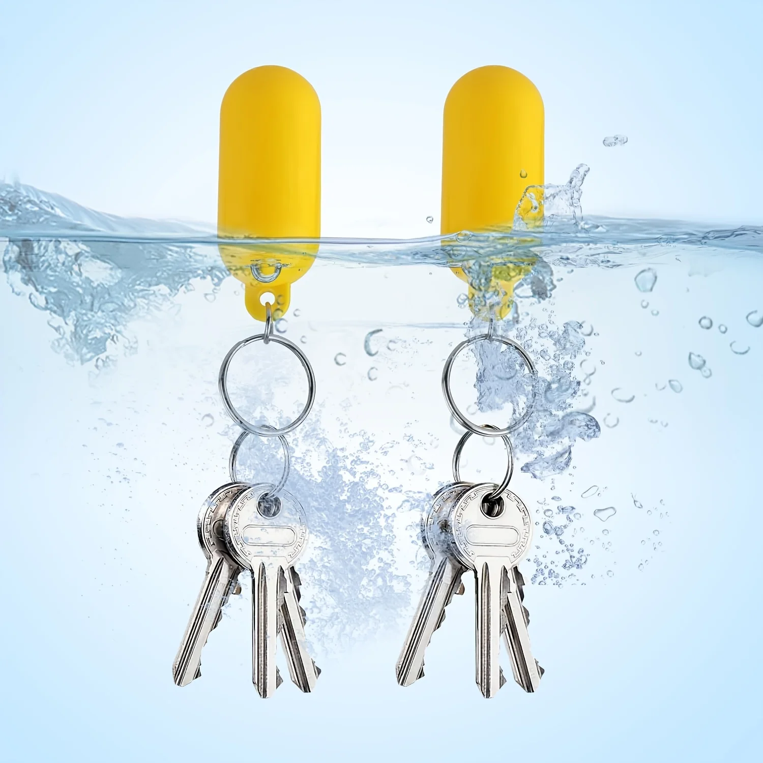 Waterproof Oval Hollow Plastic Beach Keychain with Floating Design for Water Rafting and Outdoor Activities