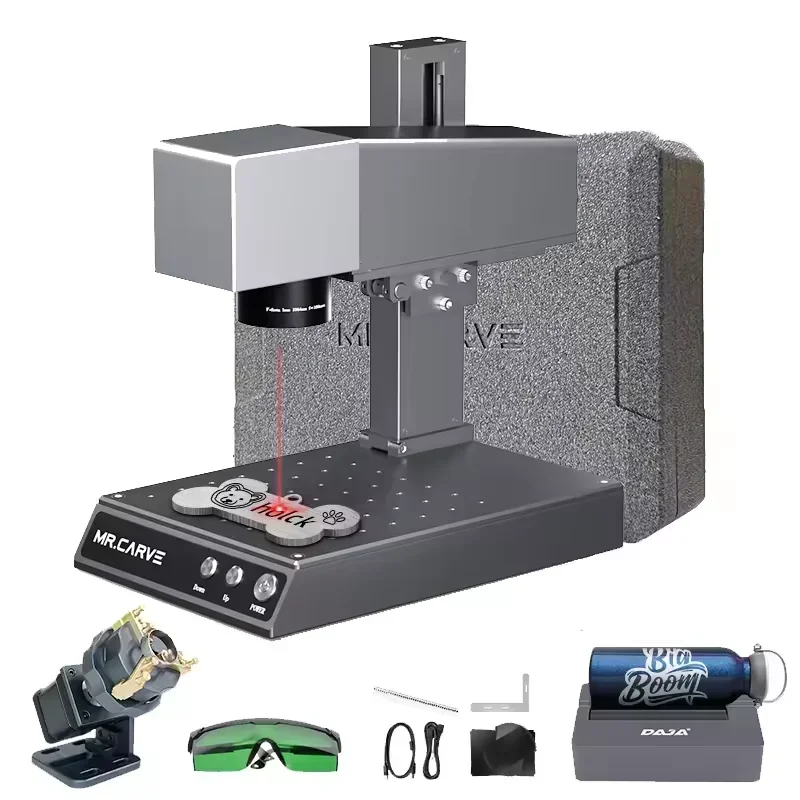 2025Daja fiber marking machine support WIN XP/7/8/10 IOS for stainless steel,gold,metal paint,wood,bamboo,plastic