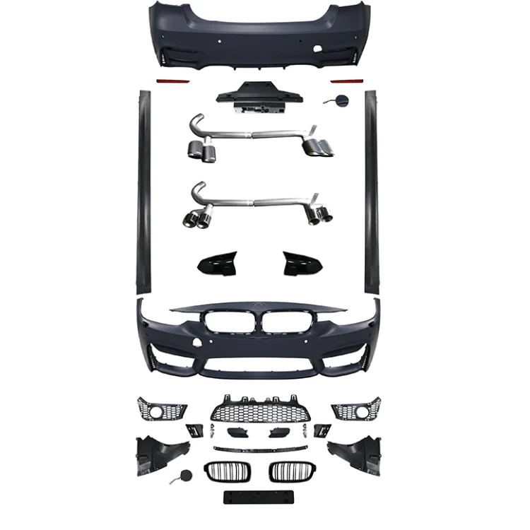 

Комплект кузова High Fitment для BMW 3 серии F30/35 2012-2018 гг., модифицированный для переднего и заднего бампера M3 с решеткой