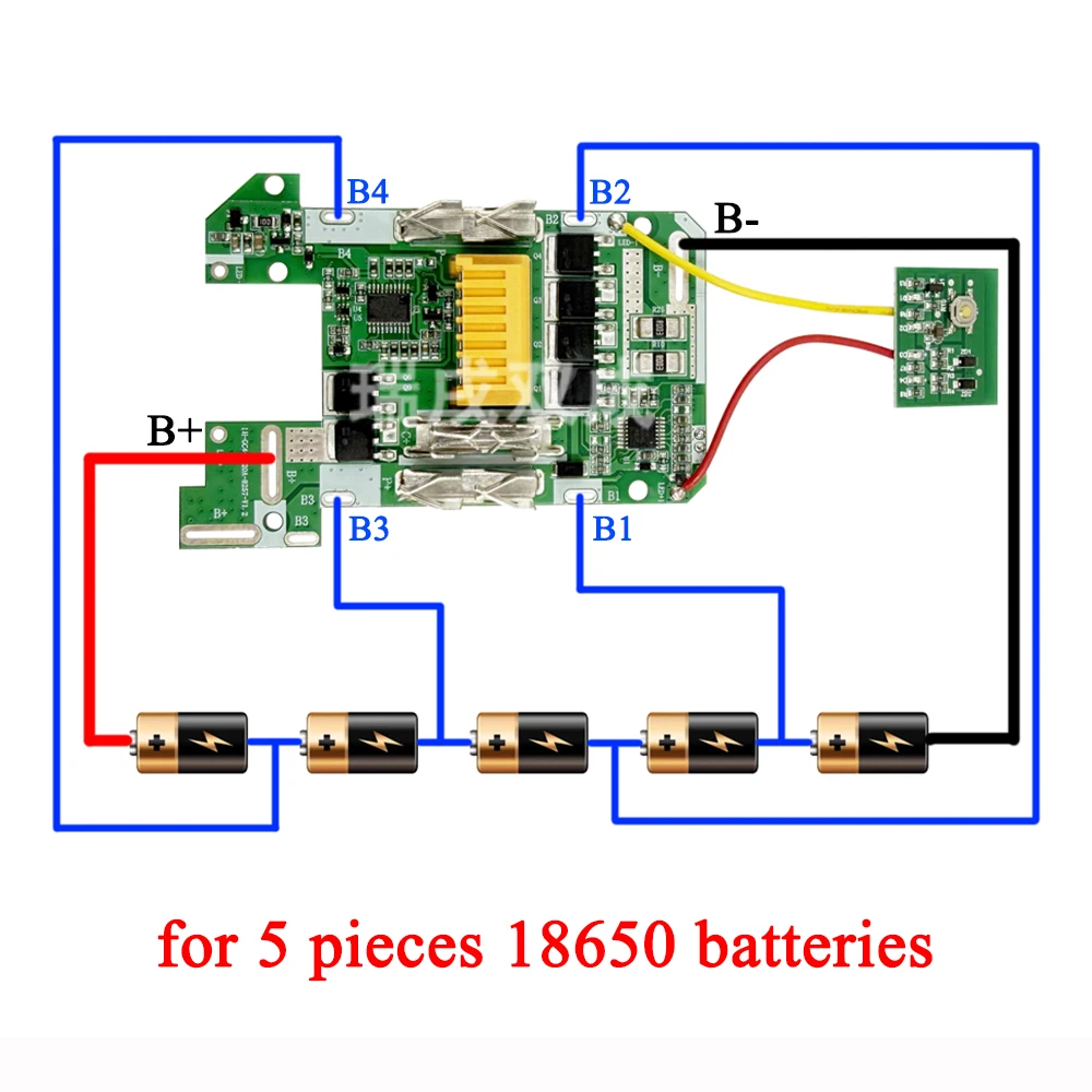BL1815 Elektrowerkzeug Lithium-Batterie Shell Gehäuse Fall Box PCBA Ladeschutz Platine für Makita 18V Li-Ion Akku – Detail 9