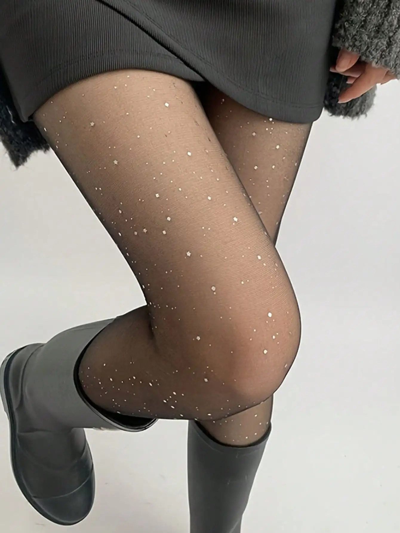 

Women's Shining Star Print Ultra-Thin Glitter Tights for Casual & Party Wear