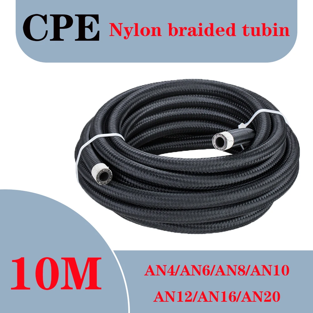 

10Meters AN4~AN20 Universal Car Fuel Hose Oil Gas Line Nylon Steel Braided Pipeline Radiator Brake Hose Fuel Pipes