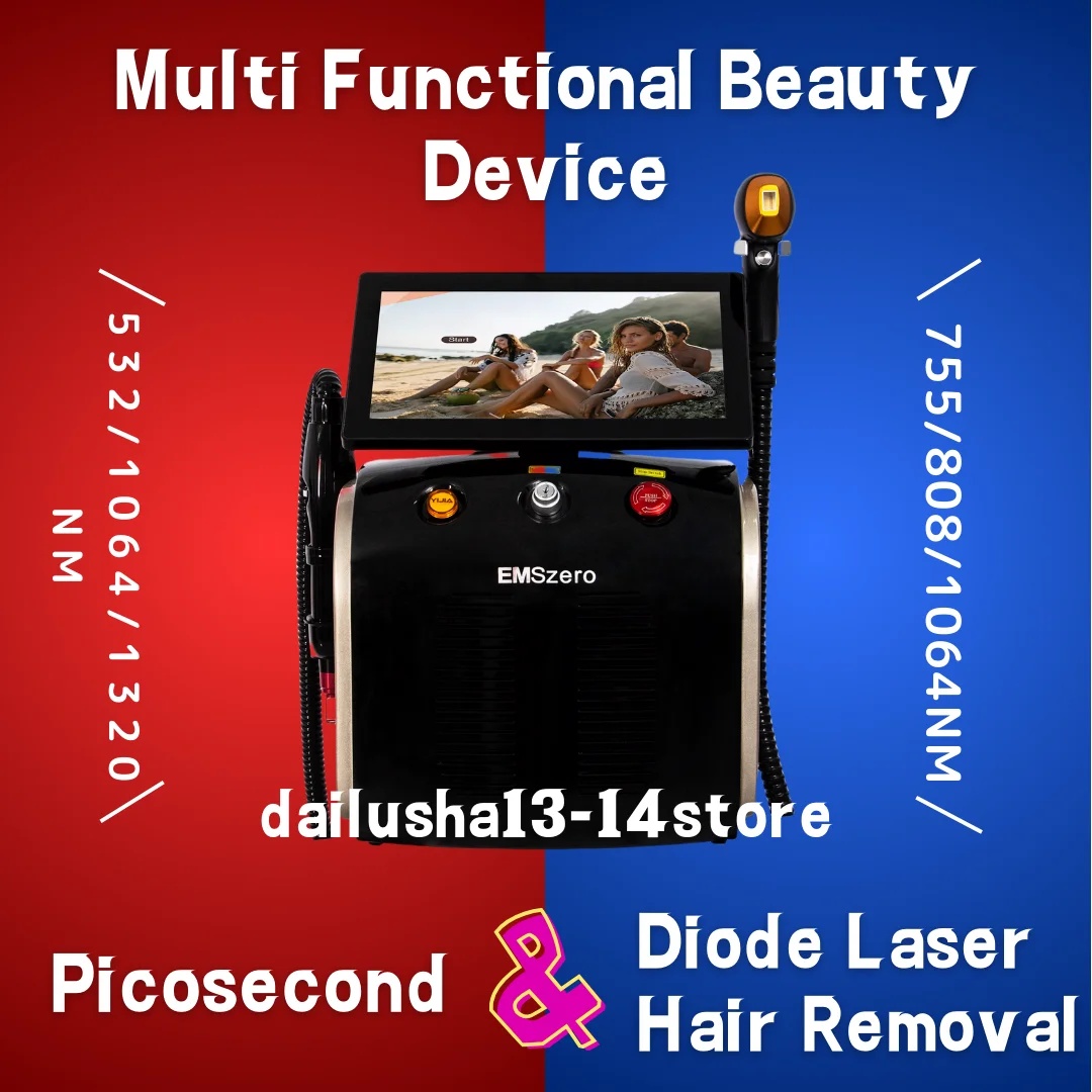 

Portable Picosecond Laser Tattoo Removal Diode Laser Hair Removal Machine ND YAG Laser Spots Eyebrow Pigment Removal Machine