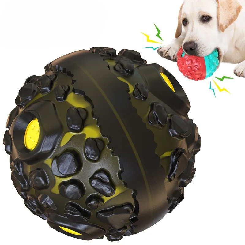 Pet Toys Dog Toys Meteorite Strange Sound Sound Teething Ball Self Hi Grinding Teeth Cleaning Pet Supplies