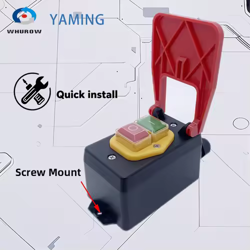 220V-250VAC Single Phase Safety ON-OFF Electromagnetic Switch Wire Plug Socket For Machine Lathe Milling Table Cutter YCZ3-BD - Image 3