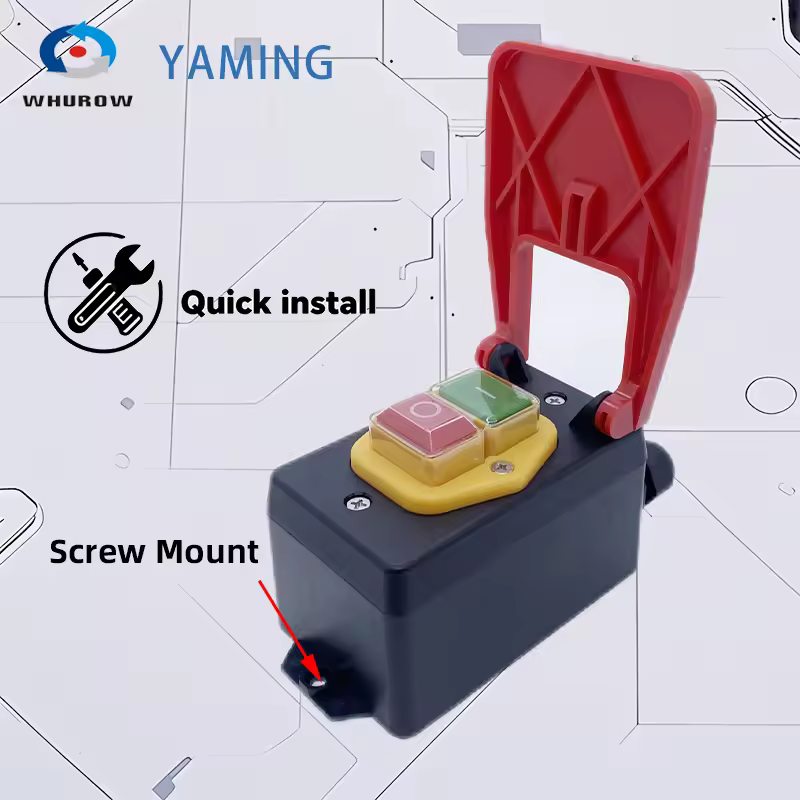 220V-250VAC Single Phase Safety ON-OFF Electromagnetic Switch Wire Plug Socket For Machine Lathe Milling Table Cutter YCZ3-BD - Image 3