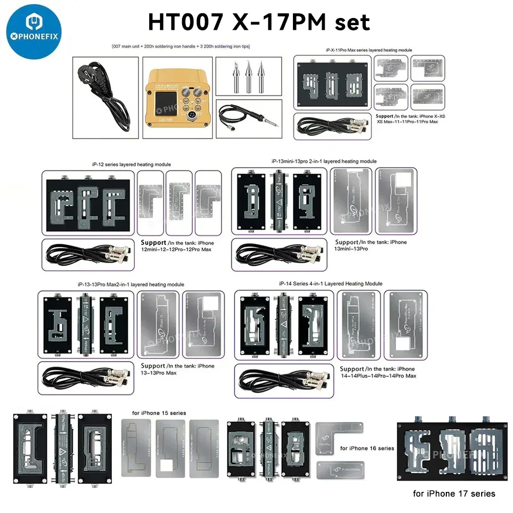 WL HT007 Preheater Motherboard Separating Machine Layered Soldering Station Heating Module for iPhone X-17 Pro Max Repair Tools