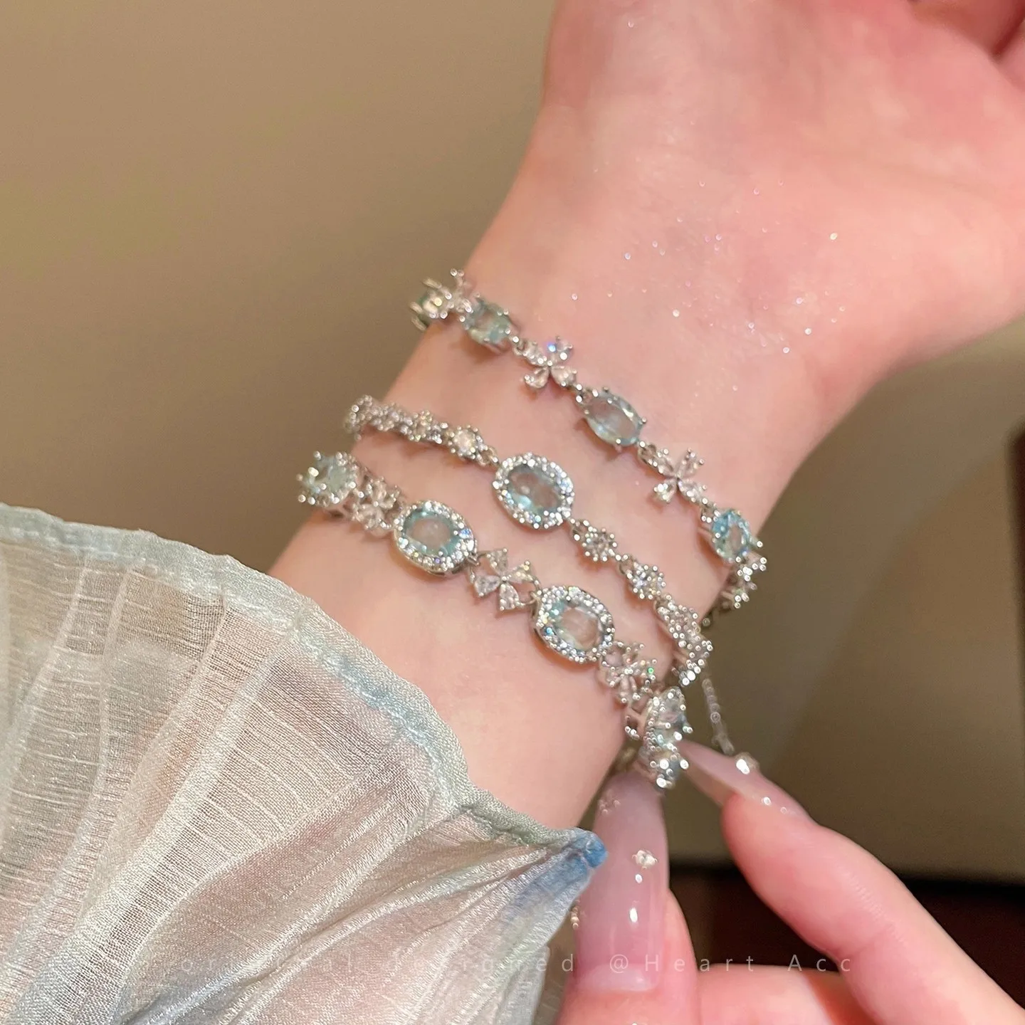 2-3Piece Light Luxury Bracelets Set Exquisite Design Sweet Style Bangle Fashion Hand Jewelry Elegant Cute Charm for Daily Party
