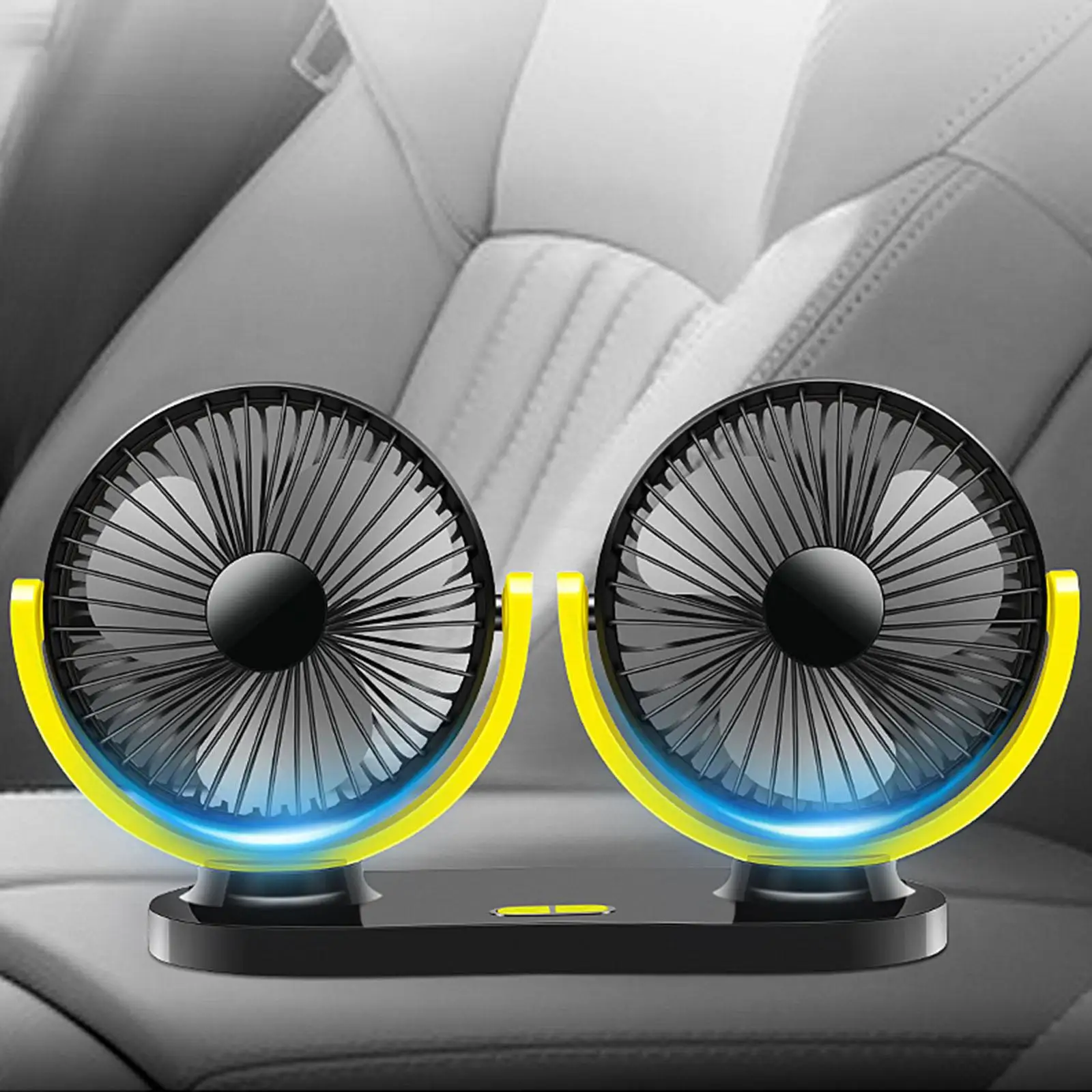

Mini USB Head Car Fan 3 Speed Adjustable for Home Desktop Car RV