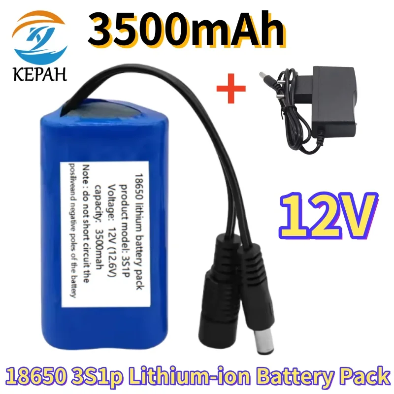 18650 12 V 3S1P 3500 mAh Akku 18650 Lithium-Ionen-Akku mit BMS für Backup-Stromversorgung CCTV-Kameras