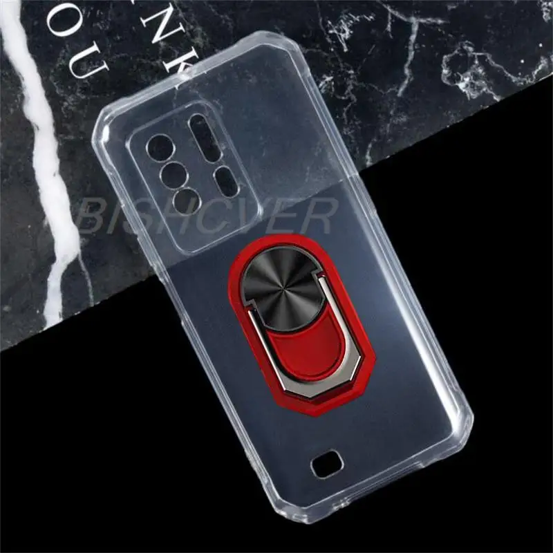Magnetyczne etui na telefon do Oukitel WP17 Odporny na wstrząsy miękki silikonowy pokrowiec TPU na etui Oukitel WP17 z uchwytem pierścieniowym — zdjęcie 3