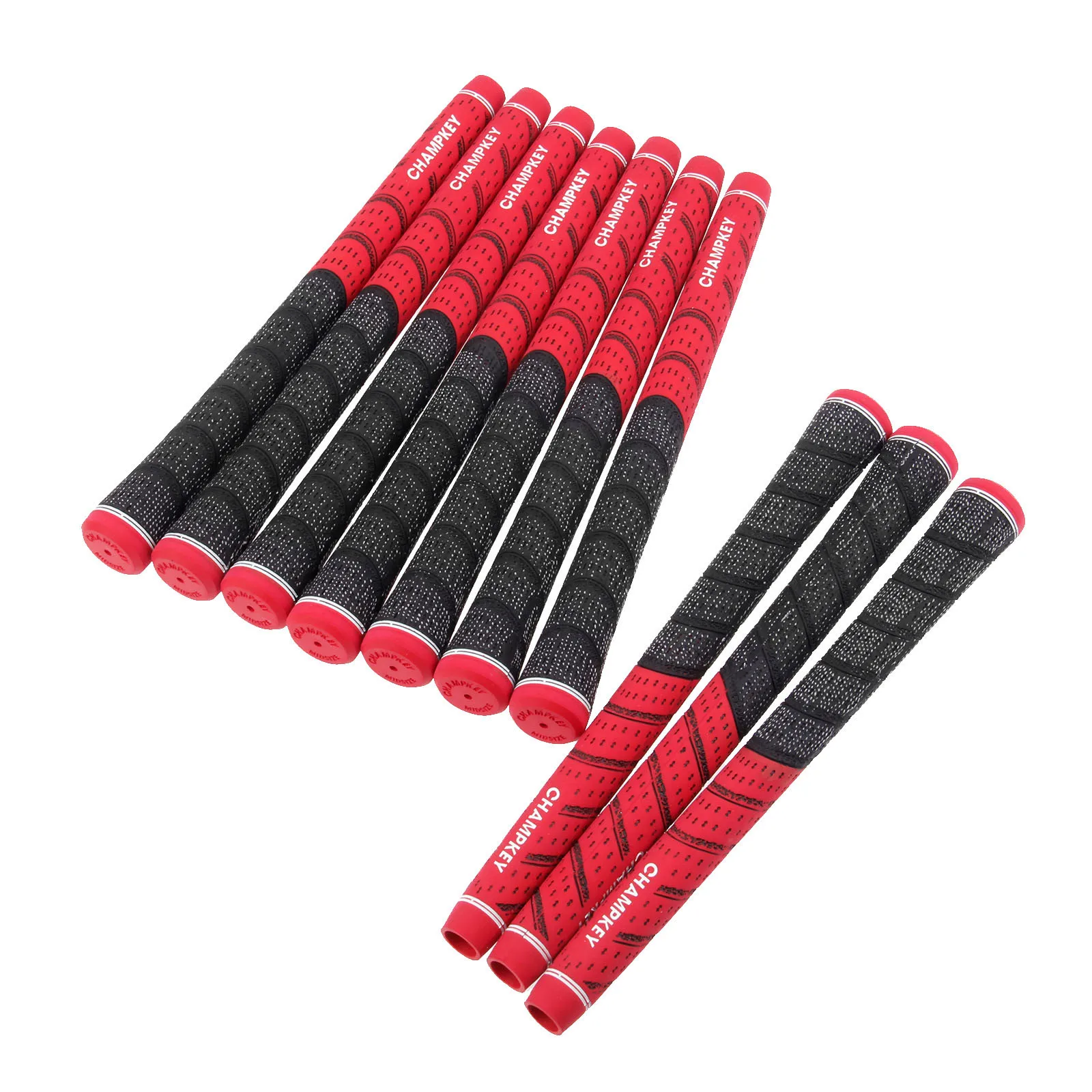 

10 Pcs Golf Grips CK-Linen Cotton Ironwood Shaft Enlarged Medium Size Carbon Yarn Red Golf Accessory