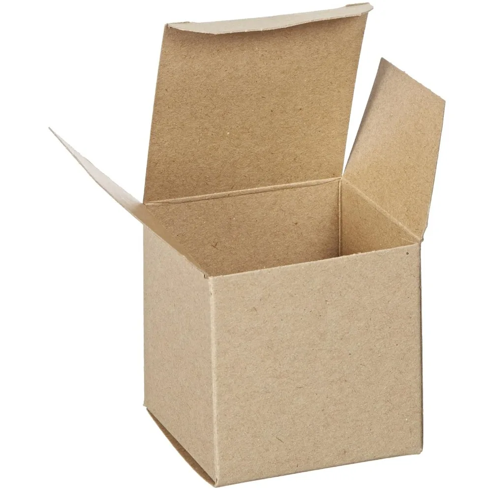 Folding Gift Boxes White 3x3x3, 250 Pack, Easy Assembly, Ideal for Small Gifts or Parts, Durable Carton