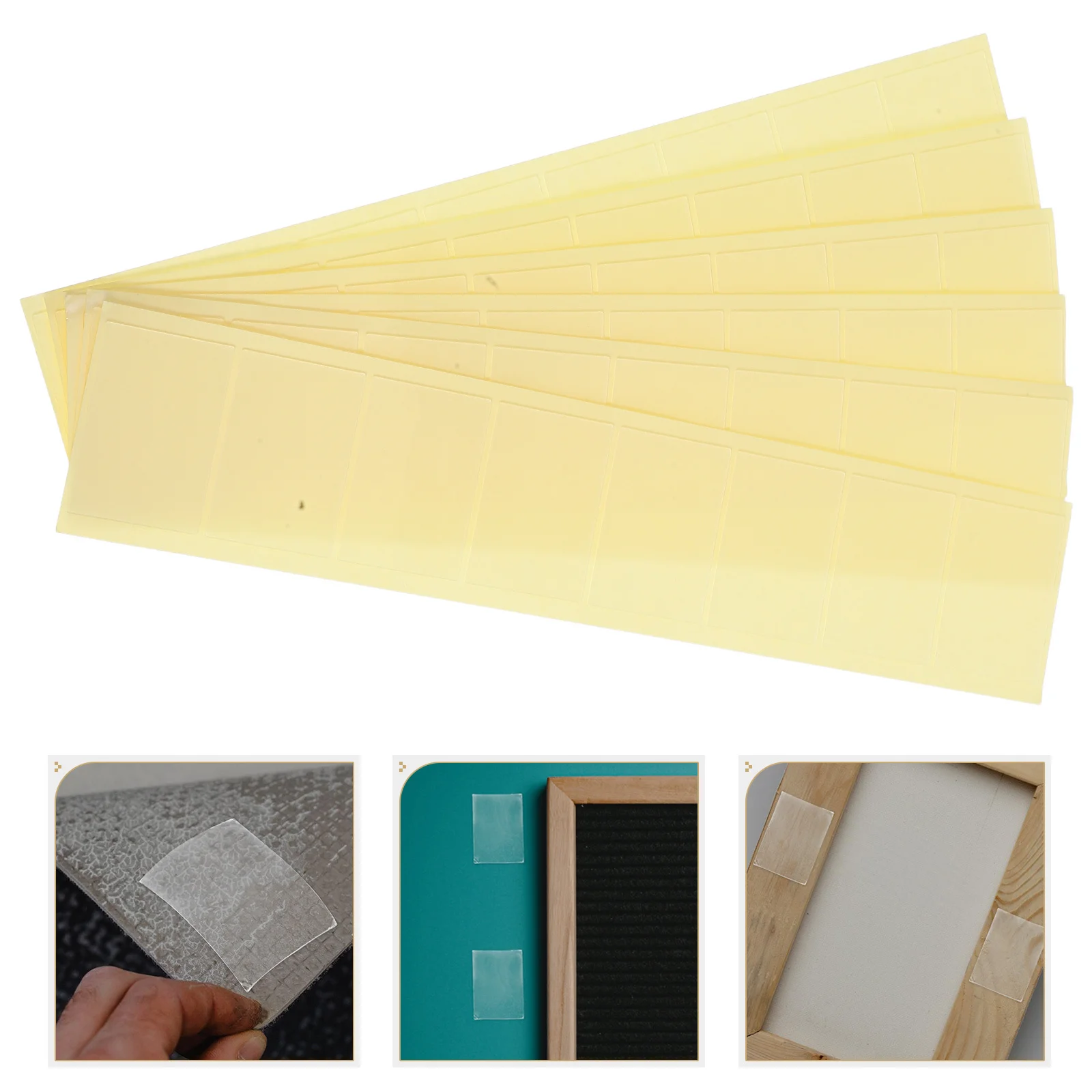 48 pcs Strong Double Sided Tape Transparent Mounting Squares For Home Office Crafts Clear Heavy Duty Adhesive Pads Teaching
