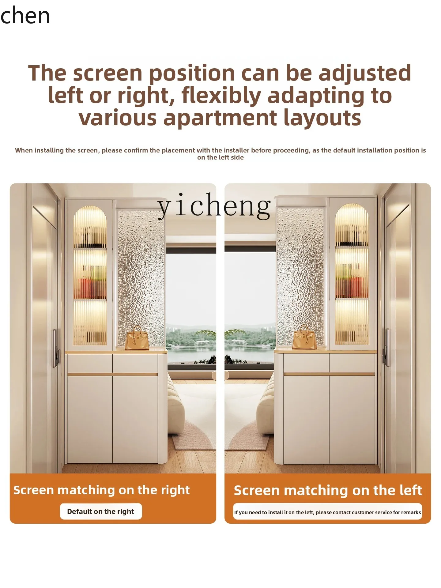 PYH Screen Partition Entrance Cabinet  Integrated Entryway Door Living Room Sofa Divider Storage Rack Wine Cabinet
