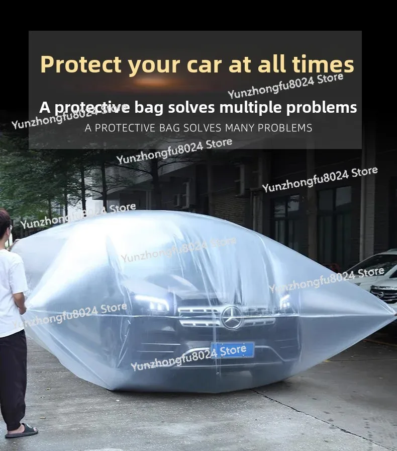 كيس ماء مضاد للاحتجاز للسيارة مقاس 400 × 700، كيس غبار موسع وسميك، غطاء حماية للعواصف الممطرة، ختم عالمي للتحكم في الفيضانات