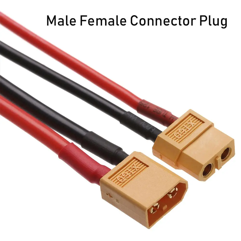 

10/15cm XT60 Connector Female / Male 10CM/15CM XT60 Battery Male Female Connector Plug with Silicon 12 AWG/14 AWG Wire ﻿