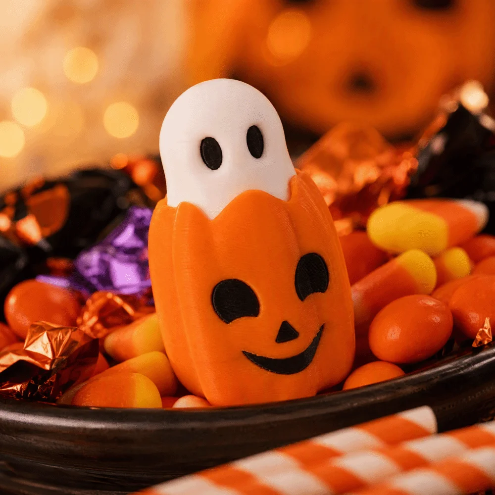 Fidget Halloween Clicker Keychain Funny Decorative 3D Printed Pendant Creative Cute Decompression Button Bag Accessory