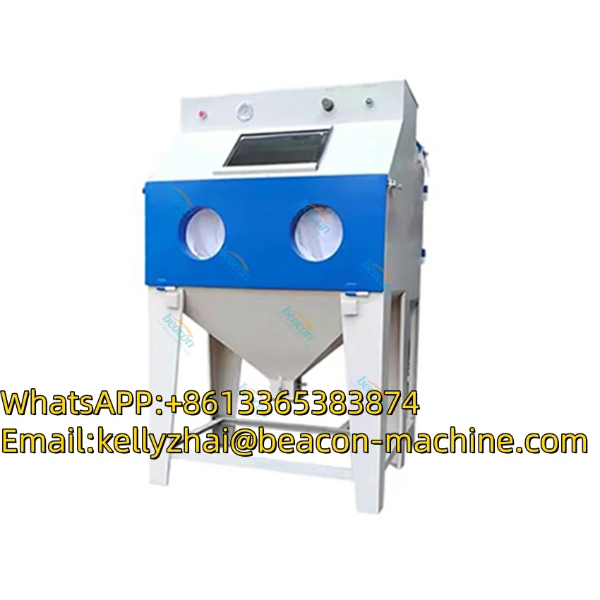 SD-B Portable Automatic Small Sand Blast Cabinet Equipment Stainless Steel Sandblaster Turntable Dry Sandblasting