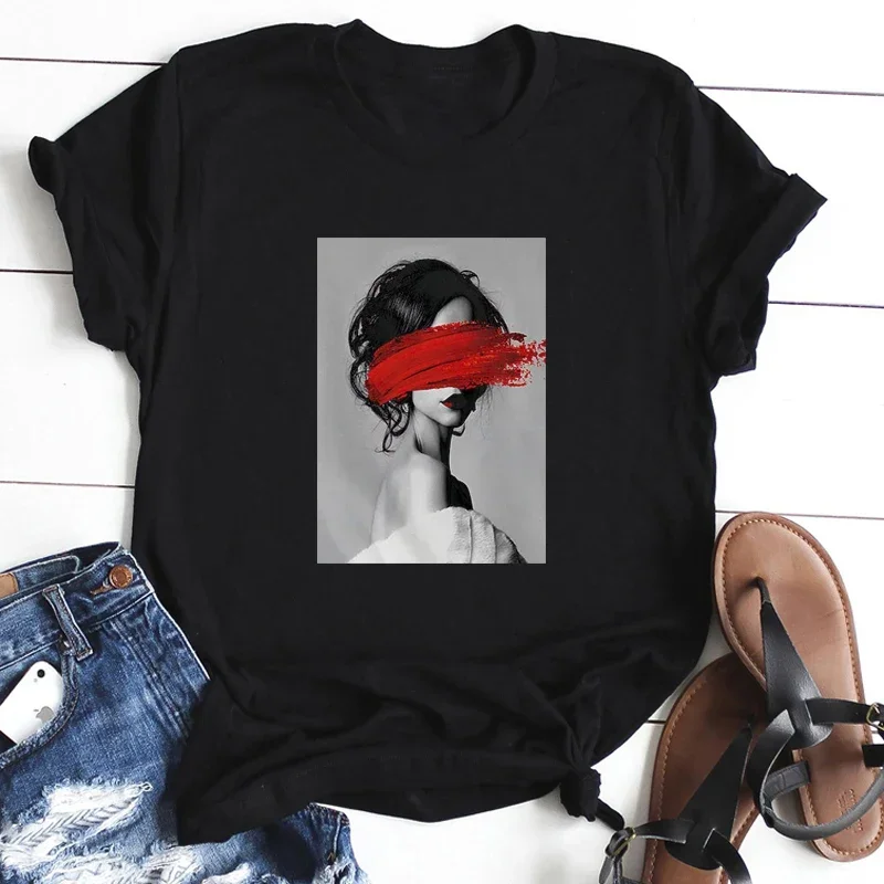 Nordic Vintage Art T Shirt Women Fashion Lovely Personality Tshirt Woman Punk Harajuku Short Sleeve Streetwear Tops Tees Clothes