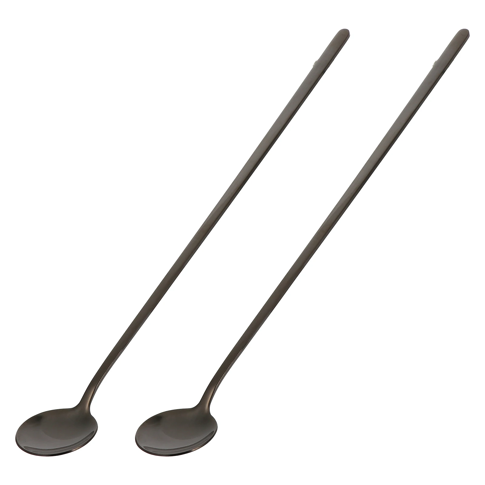 

2pcs Stainless Steel Coffee Spoons Long Handle Mixing Spoon For Iced Tea Dessert Soup Cake Ice Cream Stirring Tool