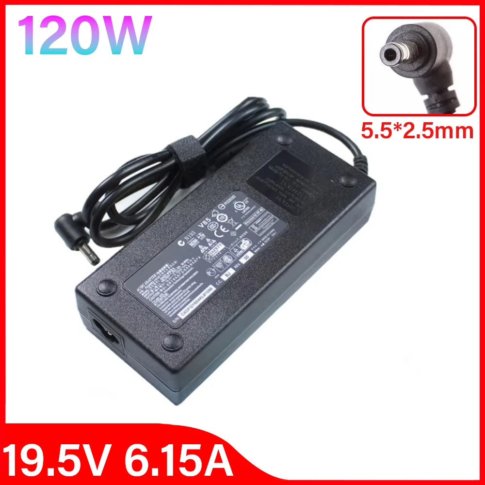 19.5V 6.15A A12-120P1A  Power Adapter For MSI MS-16J5 GE70 GE60 GE72 GS70 GP60 GX60 For Gigabyte P15 Laptop Charger 120W