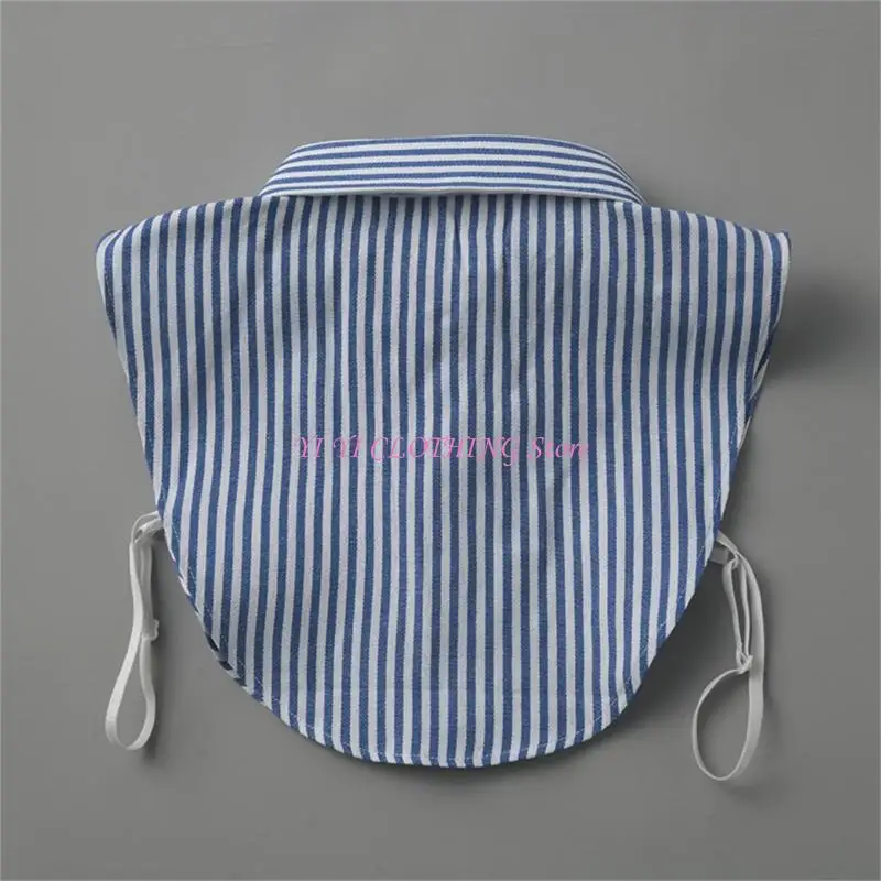 

N5KF Modern Detachable Shirt False Collar Enhancer Easy Care Polyester Blend Neckpiece Elegant Layering Solution For Tops