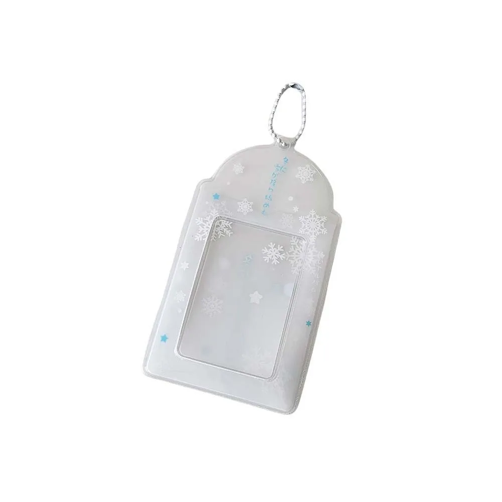 Acrylic PVC Card Cover Photocard Holder Love Heart Pendant Snowflake Photo Photocard Frame Korean Style Picture