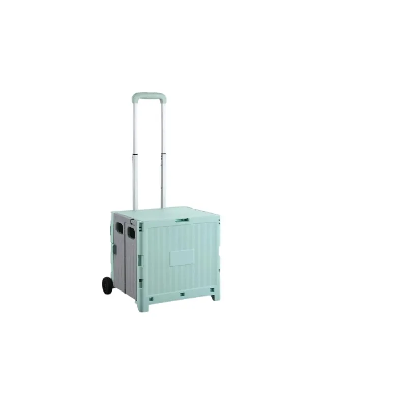 

Shopping, Camping, Home Storage Foldable PP Rolling Storage Cart with Telescopic Handle