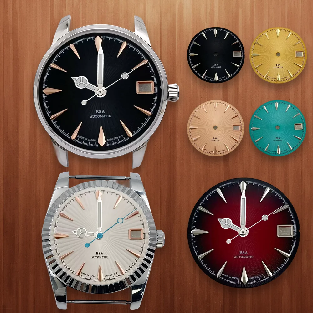 28.5mm S Dial Watch modification Cocktail Dial Fit NH35/NH36 Movement High-Quality Vertical Grain Dial Watch caes