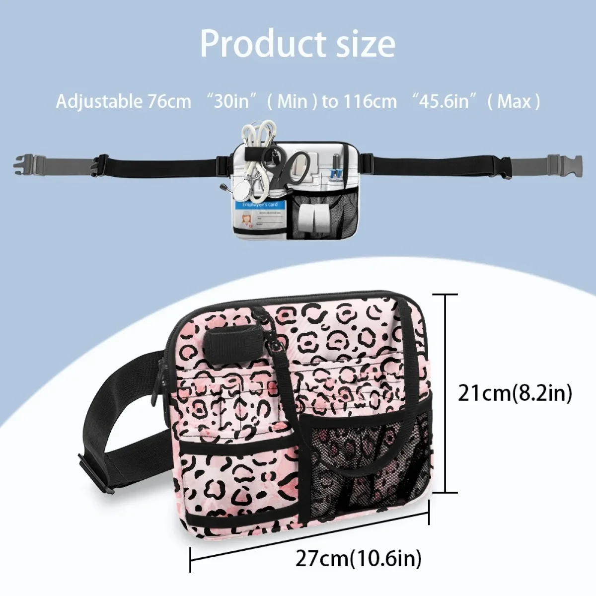 Multi Pocket Organizer Pouch Luxury Leopard Designer Stylish Nurse Waist Bag for Stethoscopes Durable Emergency Supplies Medical