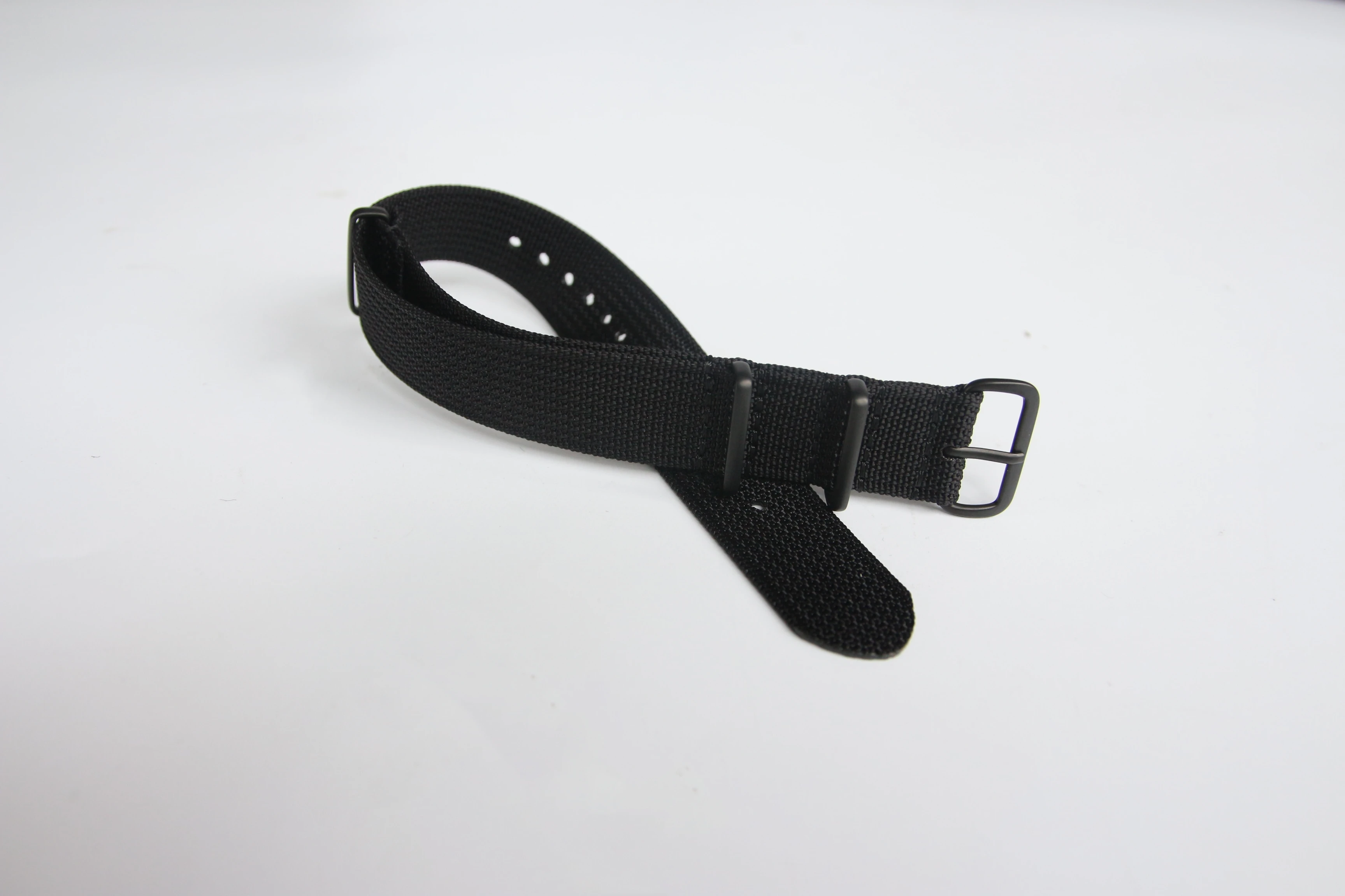 Schwarzes geripptes Uhrenarmband mit Schnalle, universelle Stoffbänder, 18 mm, 20 mm, 22 mm, hochwertiges Nylon-Nato-Uhrenarmband-Zubehör – Detail 6