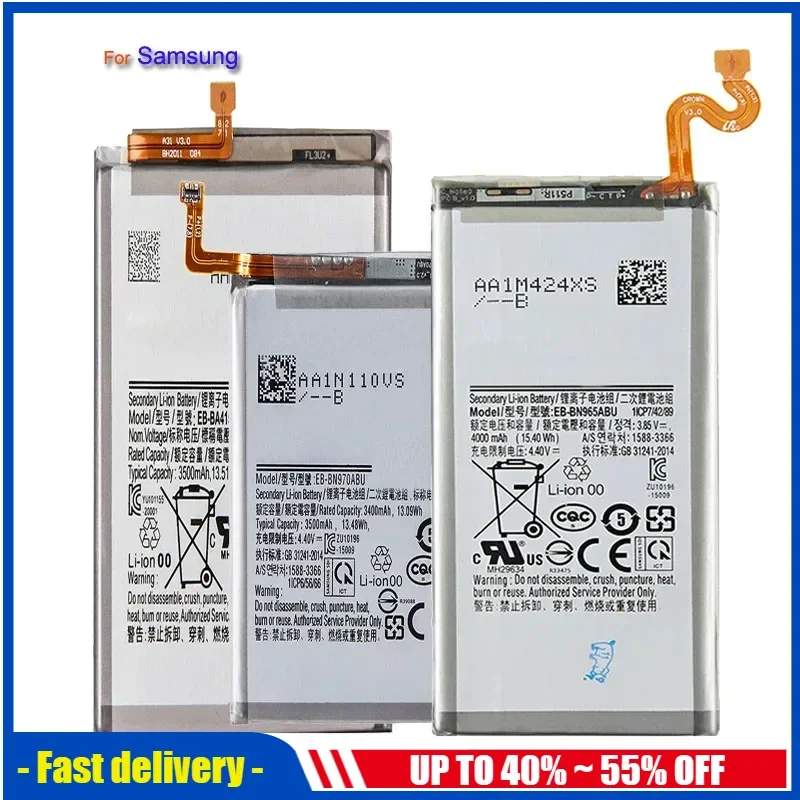 Battery For Samsung Galaxy S2 S3 S4 S5 mini S6 S7 Edge S8 S9 S10 5G S20 Plus/A3 A5 A7 A9 2015 2016 2017 SM G930F G950F G920F