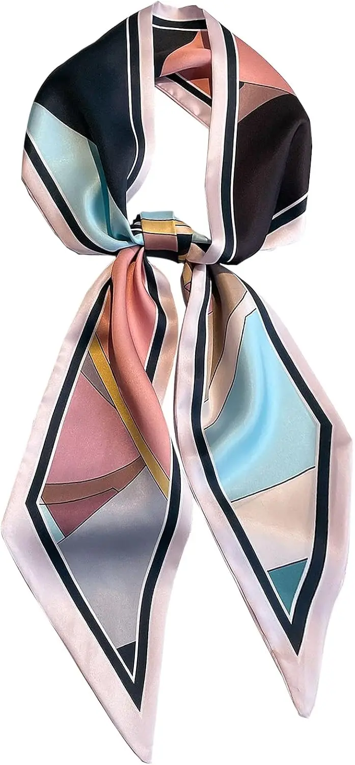 

Head Scarf Purse Handle Neck Satin Hair Scarfs For Bag Lightweight Silky Long Thin Women's Fashion Scarves