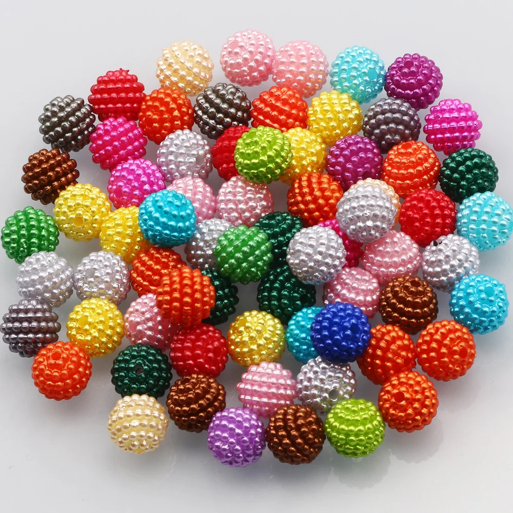 Round Balls Acrylic Beads 10mm Colorful Bayberry Beads For Jewelry Making Diy Beads Necklace Bracelet Women Earrings Accessories