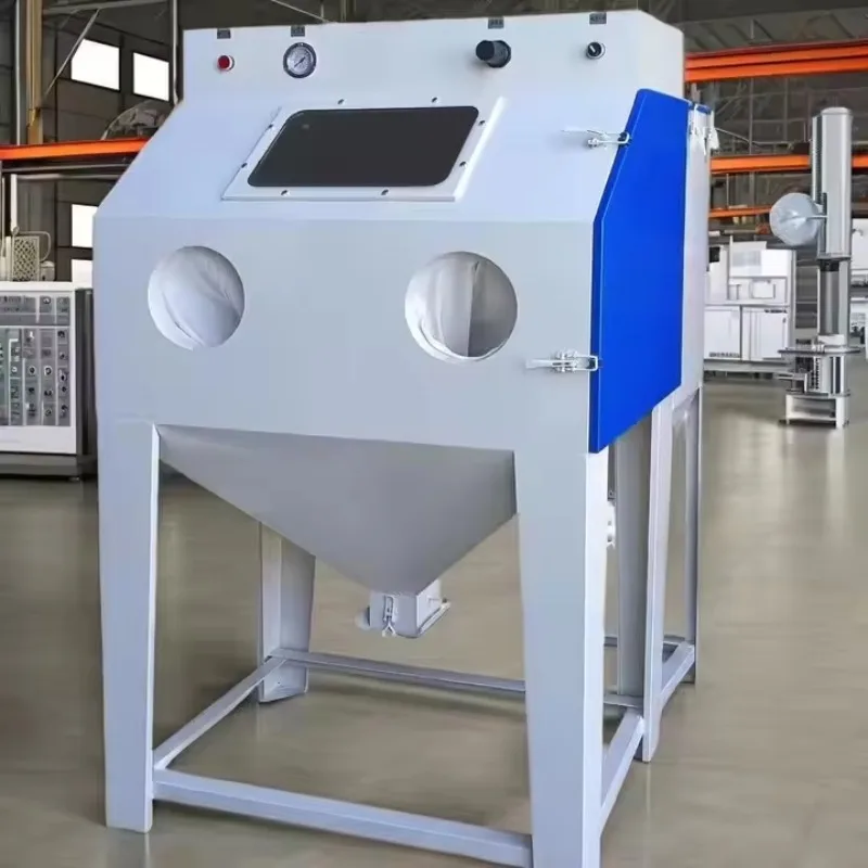 Industrial Manual Sandblasting Cabinet Metal Refurbishing Dry Sandblasters Equipment