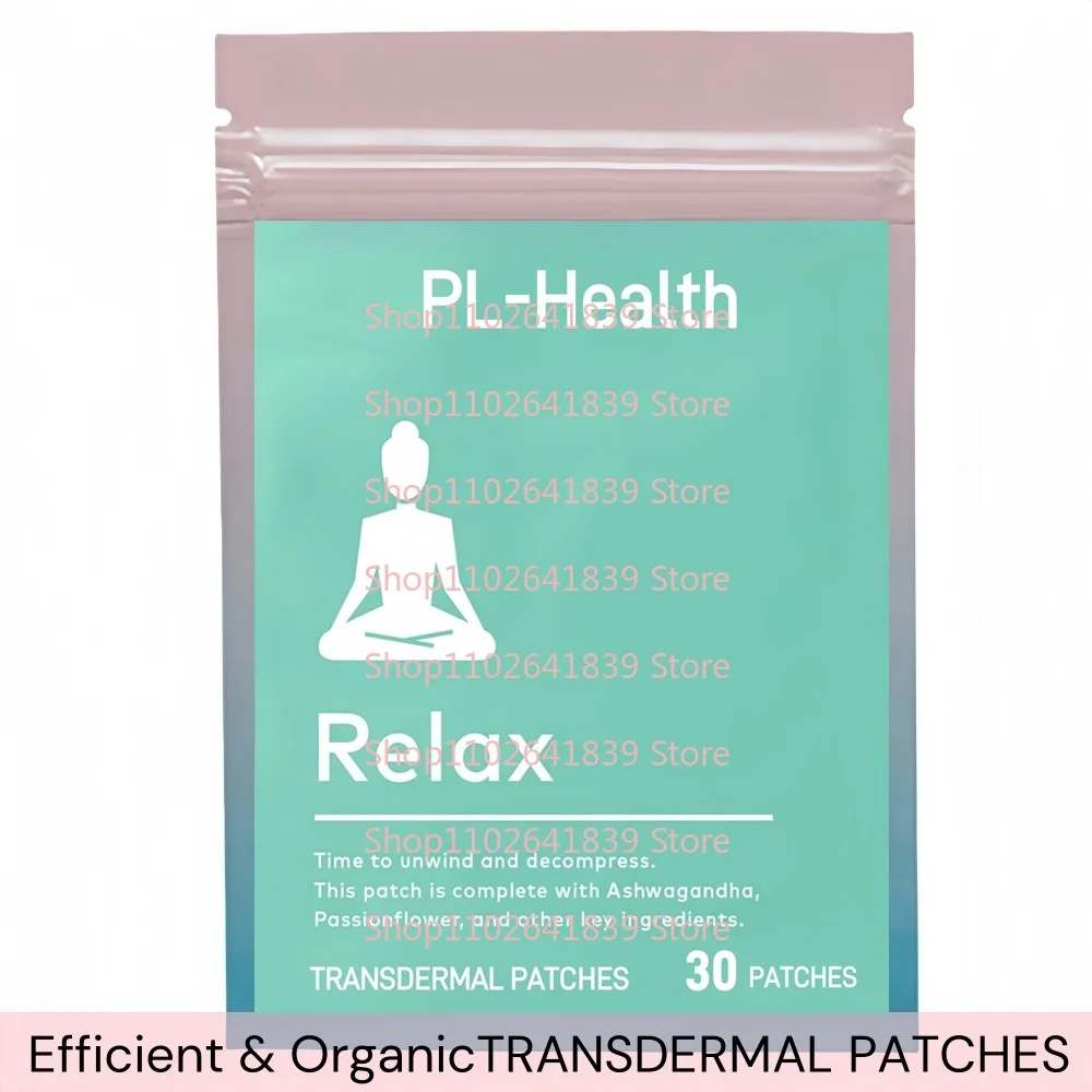 30 Patches Relax Transdermal Patches to Unwind and Decompress, Natural Patch with Ashwagandha, Ginger Root Sustained Release