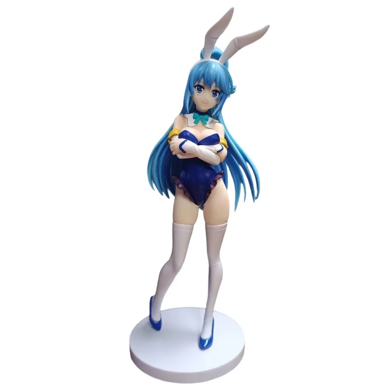 

In Stock Aqua Bunny Girl Figure 26cm Pvc Collectible Model Statue Desktop Ornament Decor For Adult Anime Collectors